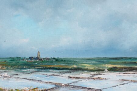 Ciel de juin Batz-sur-mer. Peinture de Serge Doceul 100x50 750 €