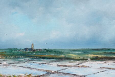 Ciel de juin Batz-sur-mer. Peinture de Serge Doceul 100x50 750 €
